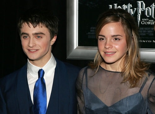 A picture of Daniel Radcliffe and Emma Watson.